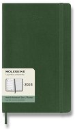 Moleskine 2024 L - puha fedeles, zöld - Határidőnapló