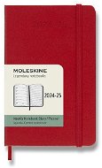 MOLESKINE 2024-2025 S, kemény fedeles, piros - Határidőnapló