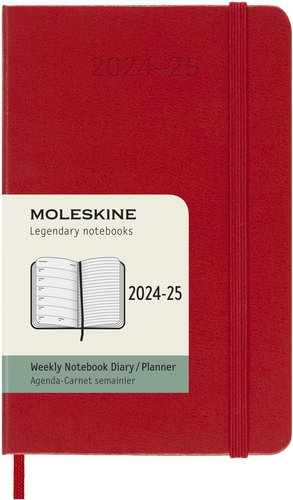 MOLESKINE 2024-2025 S, hardboard, red - Planner - Hauptbild