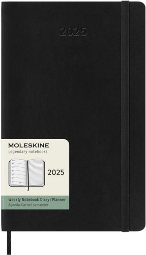 MOLESKINE 2025 L weekly, soft plates, black - Planner - Main image
