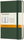 Hard cover, lined, green