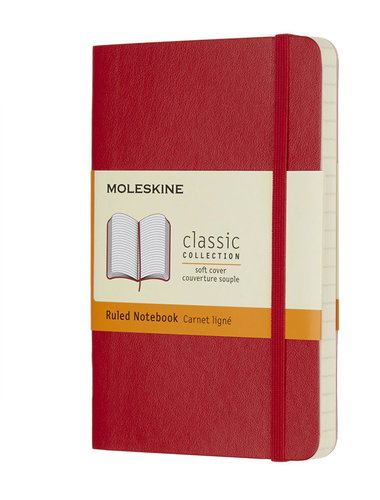 MOLESKINE S, weicher Einband, liniert, rot - Notizbuch - Hauptbild