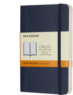 MOLESKINE S, měkké desky, linkovaný, modrý - Zápisník