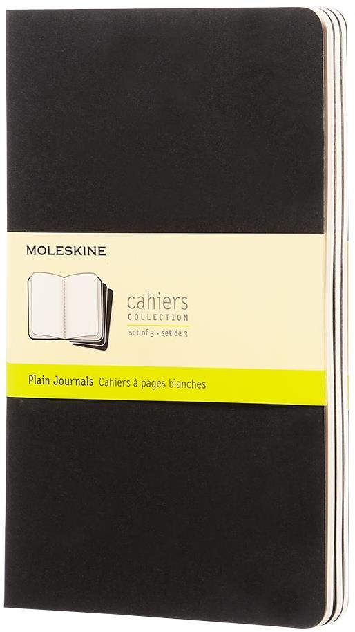 MOLESKINE L, sima, fekete - 3 db