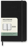 MOLESKINE 2026 S horizontal weekly, hard plates, black - Planner