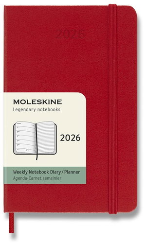 MOLESKINE 2026 S weekly, hard cover, red - Planner - Hauptbild