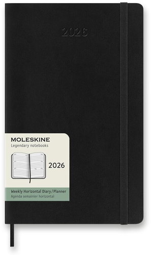 MOLESKINE 2026 L horizontal weekly, soft plates, black - Planner - Hauptbild