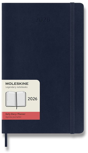MOLESKINE 2026 L napi, puha borító, kék - Határidőnapló - Fő fotó