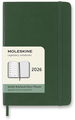 MOLESKINE 2026 S týdenní, měkké desky, zelený