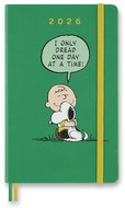 MOLESKINE 2026 Peanuts L daily, hard cover, green - Planner