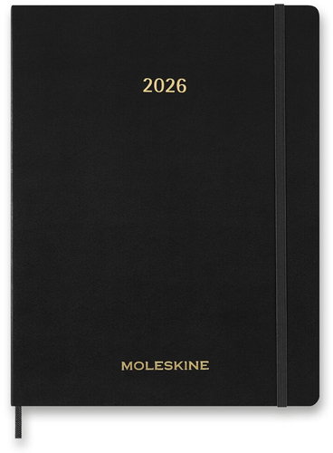 MOLESKINE 2026 Essential XXL Vertical Weekly, Soft Plate, Black - Planner - Hauptbild
