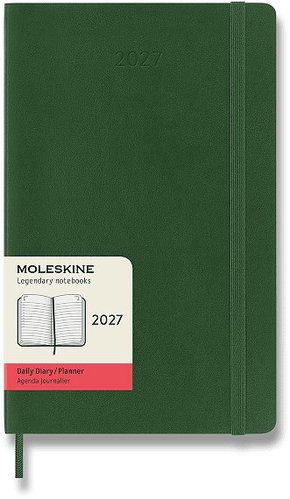MOLESKINE 2027 Large Daily Diary, Soft Cover, Green - Planner - Main image