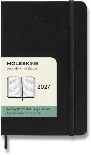 MOLESKINE 2027 S Horizontal Weekly, Hard Cover, Black - Planner - Main image