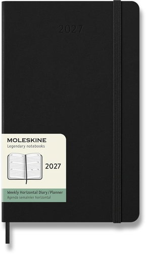 MOLESKINE 2027 L Weekly Horizontal, Hard Cover, Black - Planner - Main image