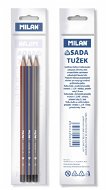 Ceruzka MILAN 2B, HB, H, trojhranná – balenie 3 ks - Tužka