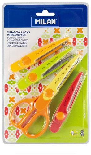 MILAN Zigzag with 4 different blades - Children’s Scissors - Main image