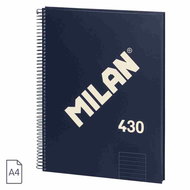MILAN A4 ring binder with lined paper, blue - Notepad