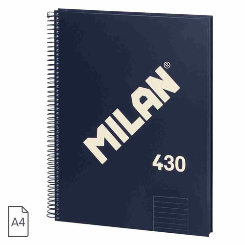 MILAN A4 Ringbuch mit liniertem Papier, blau - Notizblock - Hauptbild