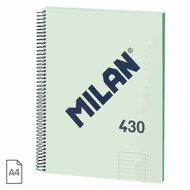 MILAN A4 ring binder with lined paper, green - Notepad