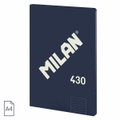 MILAN lepený A4 s linkovaným papírem, modrý