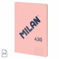 MILAN lepený A4 s linkovaným papírem, růžový