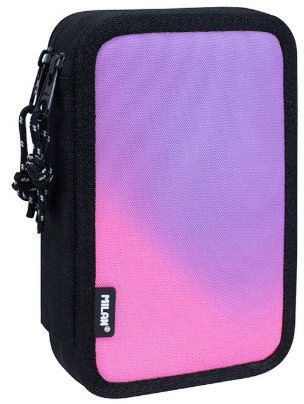 MILAN Sunset two-tier filled pencil case, purple - Pencil Case - Main image