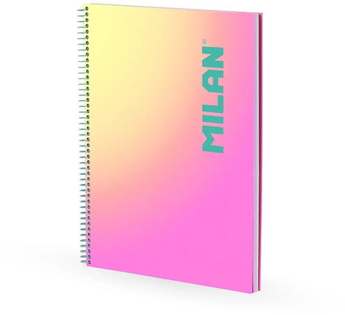 MILAN Sunset A4 ring binder, lined, pink - Journal - Main image
