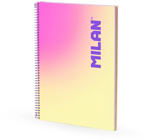 MILAN Sunset A4 ring binder, squared, yellow - Journal - Main image