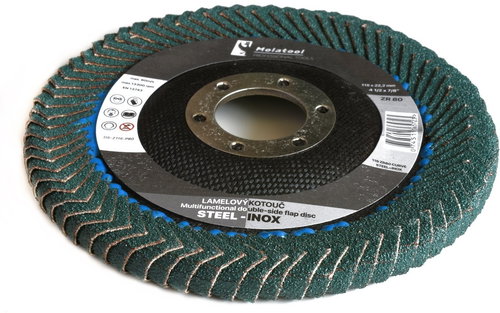 Molatool Zirkon 115 mm P80 double-sided grinding wheel - Lamellar Disc - Main image