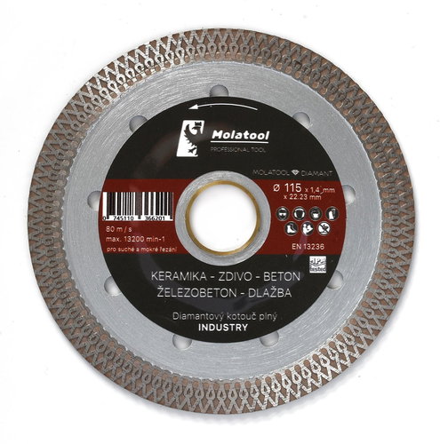 Molatool 115 × 1.4 × 22.2 mm Industry Profi diamond cutting wheel - Diamond Disc - Main image