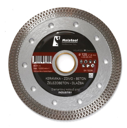 Molatool 125 × 1.4 × 22.2 mm Industry Profi diamond cutting wheel - Diamond Disc - Main image