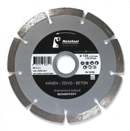 Molatool Diamond Cutting Wheel 125 × 2.2 × 22.2 mm Segment Profi - Diamond Disc - Main image