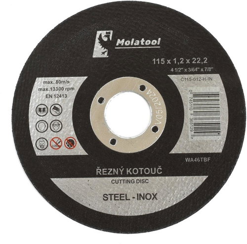 Molatool Standard Cutting Wheel 115 × 1.2 × 22.2 mm - Cutting Disc - Main image