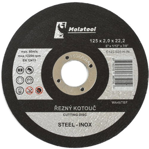 Molatool Standard Cutting Wheel 125 × 2.0 × 22.2 mm - Cutting Disc - Main image