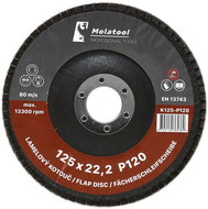 Laminated grinding wheel Molatool Korund 125 mm P120 - Lamellar Disc