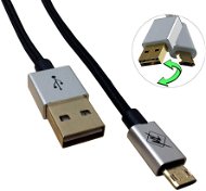 InHouse MKF-Reversible USB/Micro USB 1.2 m, čierny - Dátový kábel