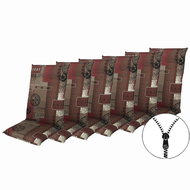 Doppler LIVING 2930 high, set of 6, chair and armchair pads with zipper - Cushion