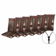 Doppler LIVING 2930 low, set of 6, chair and armchair pads with zipper - Cushion