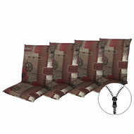 Doppler LIVING 2930 low, set of 4, chair and armchair pads with zipper - Cushion