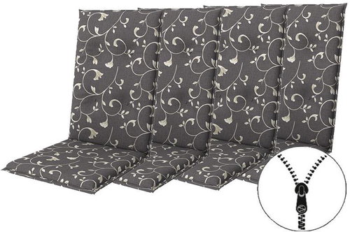 Doppler LIVING 2097 tall, set of 4, chair and armchair pads with zipper - Cushion - Main image