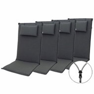 Doppler ELEGANT 2430 high, set of 4, chair cushions and armchair with headrest - Cushion