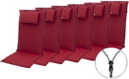 Doppler ELEGANT 2428 high, set of 6, chair and armchair cushions with headrest - Cushion