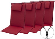 Doppler ELEGANT 2428 high, set of 4, chair cushions and armchair with headrest - Cushion