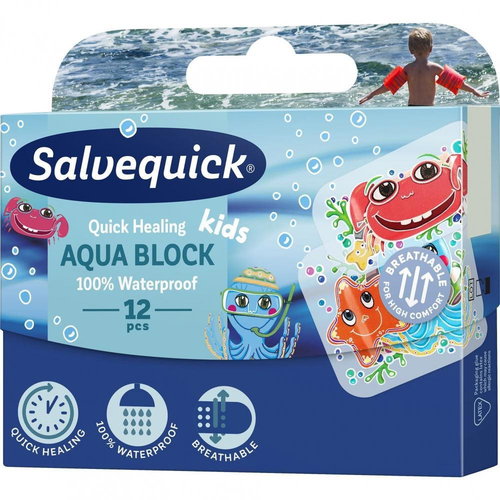 SALVEQUICK Aqua Block Kids Healing Patch 12 pcs - Plaster - Main image