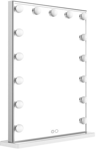 Mmiro, L605V, Hollywood make-up mirror with lighting 42 × 51 cm, silver - Makeup Mirror - Main image