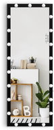Mmiro, F2-B, Standing Hollywood make-up mirror with lighting 160 × 60 cm, black - Makeup Mirror