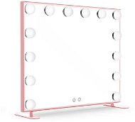 Mmiro, Hollywoodské make-up zrcadlo s osvětlením L606RGD 60 × 53 cm, rose gold - Kosmetické zrcátko