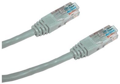 Datacom CAT5E UTP grey 0.25m - Ethernet Cable - Main image