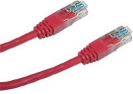 Datacom, CAT5E, UTP, 0.5m, červený - Sieťový kábel