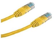 Datacom CAT6, UTP, 0.25m žlutý - Síťový kabel